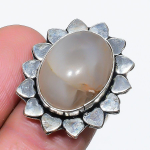Aqua Chalcedony Handmade 925 Sterling Silver Jewelry Ring Size 5.5 p4m30