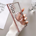 Magnetiline MagneSafe &uuml;mbris Samsung Galaxy S24 S23 S22 S21 Plus Ultra S21 S23 FE juhtmevaba laadimise l&auml;bipaistev pehme kate Samsung S22