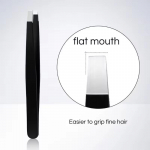 Roostevabast terasest mustad kaldus punktidega ja lameda otsaga kulmuk&auml;&auml;rid iluvahendid kulmude ja sissekasvanud karvade eemaldamiseks Eyebrow clip (diagonal)