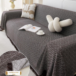 Kahepoolne puuvillase l&otilde;ngaga pleed diivanikate 90x180 cm