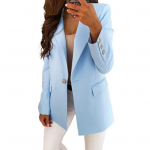 Naiste T-s&auml;rk &Uuml;mara kaelusega L&uuml;hikeste varrukatega Litritega Topid Seljaosata Disain Slim L roosa