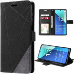 Coque pour Xiaomi Redmi Note 13 4G (pas pour 5G) Anti-Rayures Protection 360 Degr&eacute; Cuir PU Noir