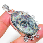 Ruby in Fuchsite Ethnic Handmade 925 Sterling Silver Jewelry Pendant 2.36 e7Z90