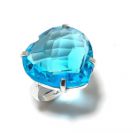 Swiss Blue Topaz Handmade 925 Sterling Silver Jewelry Ring Size 9 p8r59