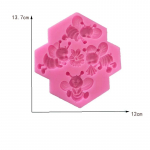 Mesilase ja lillega silikoonvorm suhkrupasta jaoks, muffinivorm, fondantkoogi kaunistamise t&ouml;&ouml;riistad