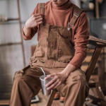 Retro Ameerika puuvillased kombinesoonid, pudip&otilde;lled, l&otilde;dvalt pestav kombinesoon, meeste traksid Four Seasons t&auml;ispikad kottis p&uuml;ksid XS pruun