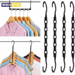 1 tk Magic riidepuud Ruumis&auml;&auml;stlikud riidepuud Kapp Ruumis&auml;&auml;stja riidepuu korraldaja Mitu riidepuud Tugev plastik raskete riiete hoiustamiseks must