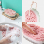 Sponge Bath Ball Shower Rub Exfoliation Massage Brush Vannitoa tarvikud