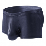 Men Boxer Underwear Elastic Mid-rise Tight Cut High Elasticity Shorts Panties Solid Color U-Convex Breathable Panties M kuninglik sinine v&auml;rv