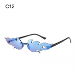 Naiste Meeste Vintage l&auml;bipaistvad v&auml;ikese raamiga p&auml;ikeseprillid Retroprillid Mood sinine