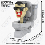 MOOXI Anime Seeria Skibidi Tualeti Figuurid Operaator Lahingurobot Ehitusklotsid Mudel MOC Klotsid DIY Montessori M&auml;nguasjad Laste Kingitused