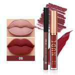 YOUNG VISION 2-color matte long-lasting color lip liner set waterproof anti-sweat non-stick cup lip gloss rotatable lip liner 01