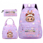 3 tk/komplekt Seljakott t&uuml;drukule kooli teismelisele &otilde;pilasele seljakott naistele seljakott l&otilde;unakottide ja pliiatsikotiga, kalasoomuste stiilis kotid