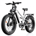 Elektrijalgratas FENGQS H6 PRO Kahekordne 750W mootor 52V 17.5Ah aku 26*4.0 tolli rehvid 60km/h maksimaalne kiirus 140km maksimaalne s&otilde;iduulatus 7-k&auml;iguline valge