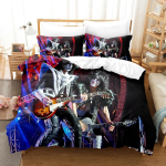 Prantsuse rokklaulja J-Johnny Hallyday Voodipesukomplekt &Uuml;heinimese Twin T&auml;is Queen King Suurusega Voodikomplekt T&auml;iskasvanute Laste Magamistoa Tekikoti Komplektid EU single(135x200cm) black