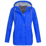 Naiste Solid Rain Outdoor Plus Size kapuutsiga vihmamantel Tuulekindel jope XL
