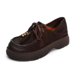 Johnature Ehtne Nahk Tuttidega Naiste Kingad Retro Paks Tald Paeltega Veisenahast Keskmise Kontsaga Kingad 35 kohv