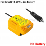 Kaasaskantav Mini Autolaadija Makita/Dewalt/Milwaukee 18V Li-ion Akulaadija Sigaretis&uuml;&uuml;taja Pistik LED Indikaatoriga