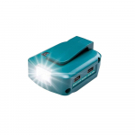Adapter LED T&ouml;&ouml;valgusti Makita 14.4V/18V Li-ion akule BL1830 BL1430 Kahekordne USB-muundur LED-lambiga Makitale