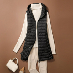 Naiste moe ja talve kapuutsiga keskmise pikkusega &otilde;huke sportlik sulejope voodervest XL