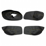 AINULT 4-ukseline pehmest nahast ukse k&auml;etoe kate VW Golf 4 MK4 Bora Jetta 1999 - 2005 auto ukse k&auml;etoe paneeli nahakatte trimmile LHDBlack-yellow line