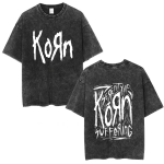 Korn Follow The Leader 20. aastap&auml;ev Pesitud T-s&auml;rk Metal Gooti Rock B&auml;ndi T-s&auml;rgid Meeste Vintage &Uuml;legabariidiline T-s&auml;rk Streetwear 3XL black