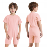 Lastepoiste ja -t&uuml;drukute kohandatavad riided erivajadustega autismiga sensoorne kombinesoon triibuvastane romper l&uuml;hikeste s&auml;&auml;rtega m&auml;ngukost&uuml;&uuml;m 3-4 Years hall