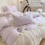 3 tk Valge Voodipesukomplekt volangidega Tekikoti Komplekt (1*Tekikott + 2*Padjap&uuml;&uuml;r, Ilma sisuta)magamistoa k&uuml;lalistoa jaoks 168x229cm3pcs