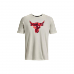 Under Armour Project Rock Brahma Pull Vintage Tr&uuml;kiga &Uuml;mmarguse Kaelusega T-s&auml;rk Meeste Topid Kreemjas-Valge 1361733-130 XL