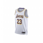Nike NBA Los Angeles Lakers LeBron James Association Edition Swingman Dri-FIT S&auml;rk Valge Meeste Streetwear DN2081-103 L