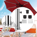 Base Bracket for Patio Umbrella Setup in Outdoor Areas 3 hole base