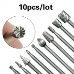 10 tk/komplekt Elektriline lihvimismasin komplekt Kiirterasest p&ouml;&ouml;rdfreesid L&otilde;ikur Puidunikerdus Suure v&otilde;imsusega K&uuml;&uuml;ntekunsti t&ouml;&ouml;riist Poleerimispea