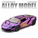 1/24 Lamborghini Aventador LP700-4 Sulamist Miniatuurauto Diecast Metallist M&otilde;&otilde;tkavas Auto Mudel Kogu Laste M&auml;nguauto S&otilde;idukid Kingitus lilla