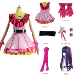 Jaapani Anime Oshi No Ko T&uuml;drukud Hoshino Ai Cosplay Kost&uuml;&uuml;m Karneval Vintage Roosa Lolita Kleit Rubii Akvamariin Koolivorm Parukas Adult S gray