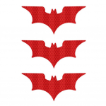 3 tk/komplekt Nahkhiire Auto Peegeldav Kleebis Elektriauto Hoiatuskleebised Ohutult &Ouml;&ouml; Kiiver Dekoratiivsed Kleebised Tarvik Auto punane