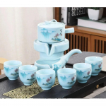 8 tk. Poolautomaatsed teekomplektid Hiina keraamiline lilla savi teekomplekt teetass Kung Fu teekannu komplekt