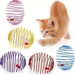 Kassim&auml;ngupallid Naljakad venivad kassipoegade vedrud M&auml;nguasjad Interaktiivsed puuris olevad rotid Veerevad kassipallid Juhuslike v&auml;rvidega kassitarvikud Lemmikloom random color 1pc