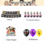 32 tk Friends TV Show Peokaunistus Kaasa b&auml;nneri &otilde;hupallid koogipealne