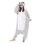 H&otilde;bedane hunt Kigurumi kost&uuml;&uuml;m, Unisex, &Uuml;ks suurus sobib k&otilde;igile white