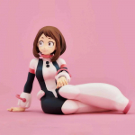 MHA Anime figuur Uraraka Ochako Toga Himiko istuvad tegevusfiguurid Uraraka Ochako Toga Himiko PVC Mudel M&auml;nguasi Kollektsioon Kingitus 10cm