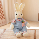 Paar Pastoraalne J&auml;nese Nukk Pl&uuml;&uuml;sm&auml;nguasi Lillest Riidest Seelik V&auml;ike Valge J&auml;nese Nukk Laste Rahustav Kaltsunukk 40cm（0.25kg）