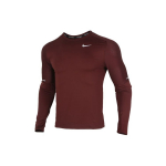 Nike Dri-FIT Jooksutreeningu T-s&auml;rk &uuml;mmarguse kaelusega, pikkade varrukatega, meestele, punane CU6072-624 M