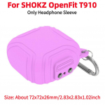 Laadimiskarp 600 mAh akuga Asenduslaadija Kaanega Shokz OpenFit T910 Open Ear K&otilde;rvaklappide Laadimiskarp lilla