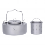 Boundless Voyage Titaanist Teekann Kurnaosaga, Stiilne, Armas ja Lihtne Disain, 700ml Mahutavus, Kuumuskindel, Kerge, Roostekindel,