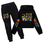 Armsad Sprunki multifilmiriided lastele M&auml;ng Incredibox Hupparid + P&uuml;ksid T&uuml;drukud S&uuml;gisene Dressipluus Pikkade varrukatega Pullover 120 black