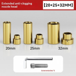 Pikendatud blokeerumisvastane vormipea PPR sulatusmasina vormipea PPR toru spetsiaalne pikk sulatus sulatuspea seina mittepurustav 20mm 25mm 32mm