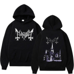 Mayhem De Mysteriis Dom Sathanas Graafiline Pusa Mehed Naised Mood Surm Must Metall Rock B&auml;ndi Kapuutsikas Mehelik Klassikaline Dressipluus S gray