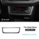 Seat Ibiza 2009 2010 2011 2012 2013 2014 jaoks P&auml;ris pehme s&uuml;sinikkiust kleebis LHD RHD Auto keskkonsooli kliimaseadme raami paneeli viimistlus