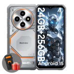 Blackview FORT 2 5G 8 GB RAM 128/256 GB ROM Android 15 Tugevdatud nutitelefon 6,56-tolline 90 Hz Mobiiltelefon 5000 mAh with case valge