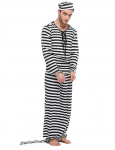 P001 T&auml;iskasvanud Meeste Vanglakost&uuml;&uuml;m Halloweeni Karnivali Cosplay Esinemine Peokleit M